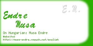 endre musa business card